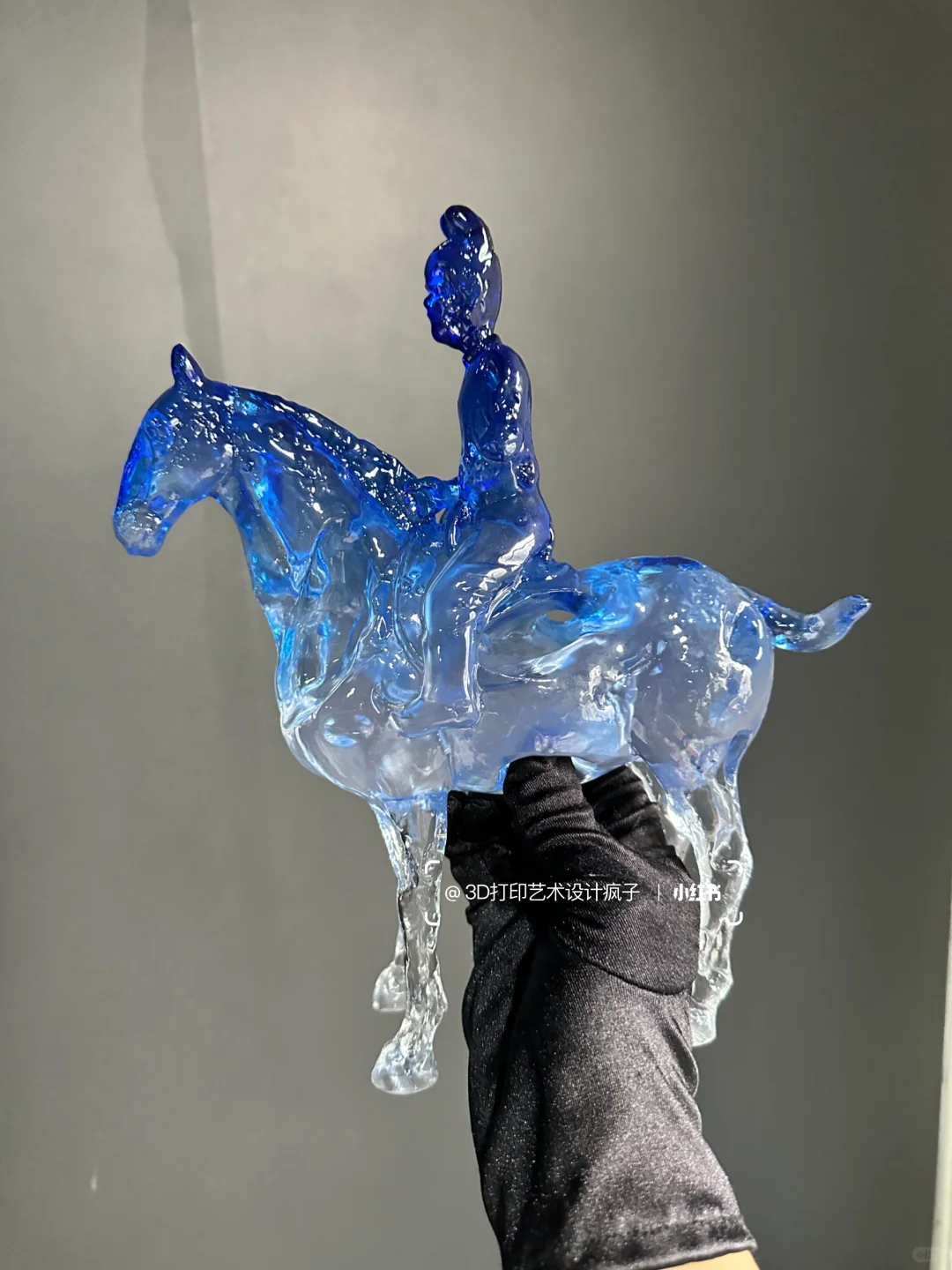 3D打印透明树脂后工资染色真的太美了?