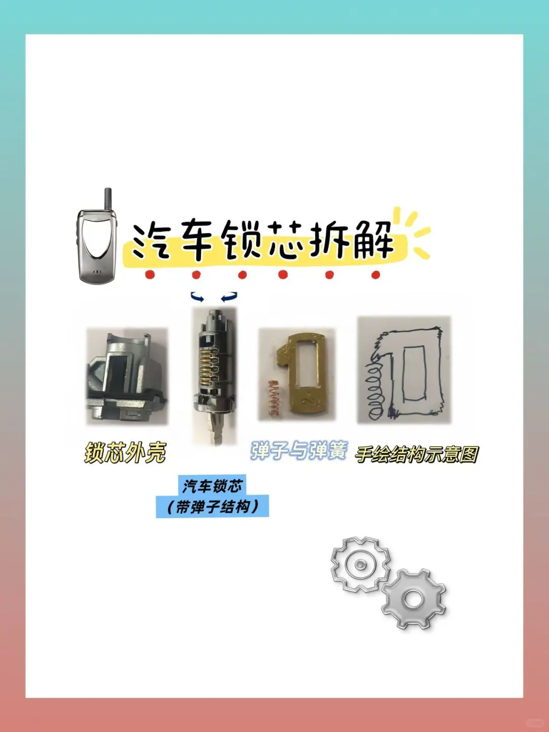?汽车锁芯拆解 原来锁的秘密这么简单！