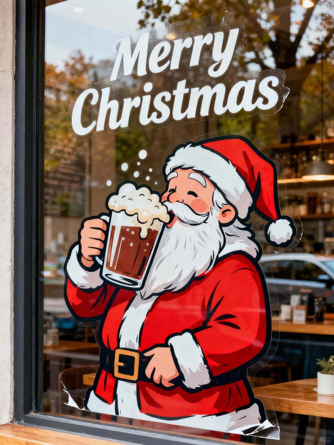 圣诞氛围感拉满?玻璃贴纸太绝啦??