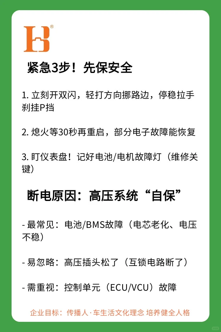 威马车主速看!行驶中突然断电?这样救急不