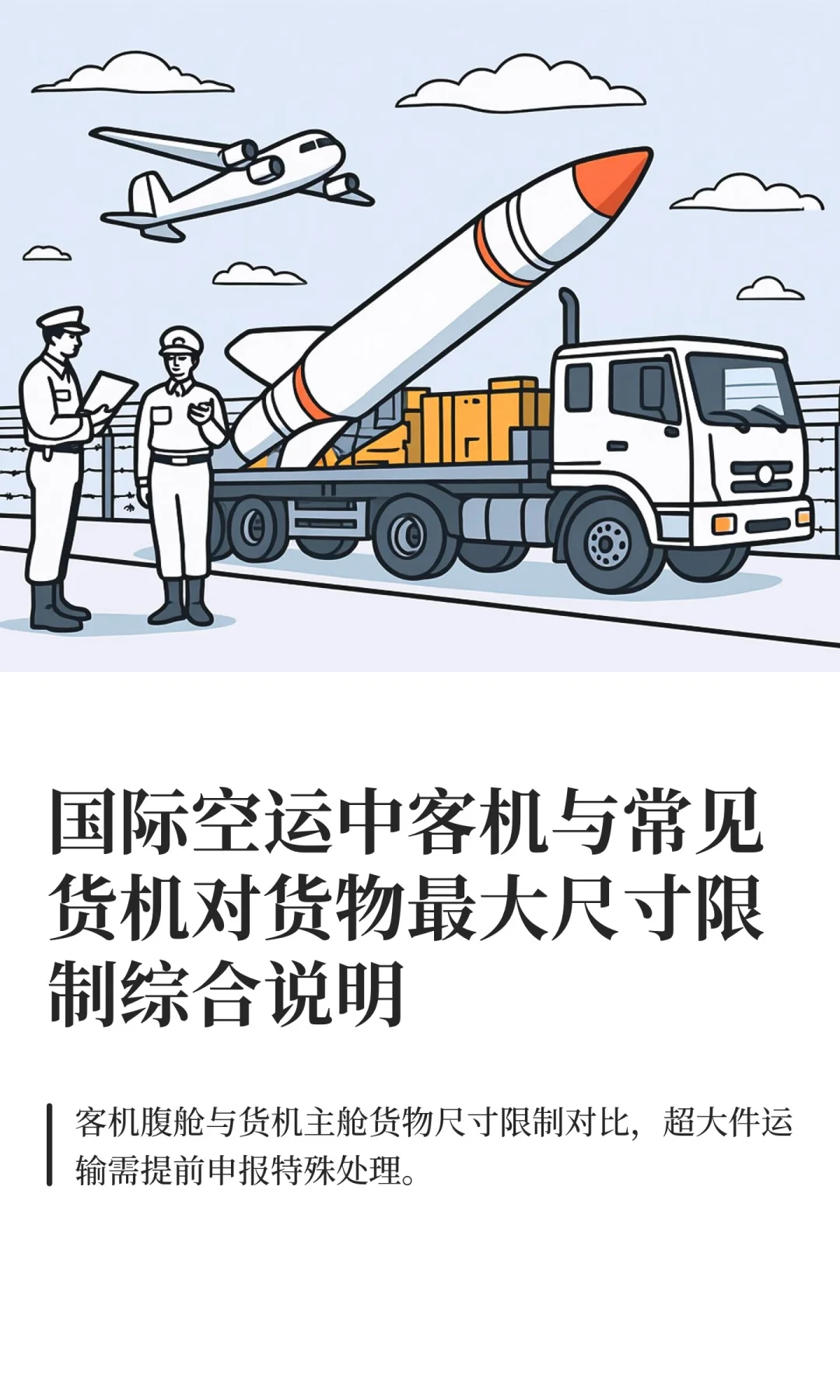 国际空运中客机与常见货机对货物最大尺寸限