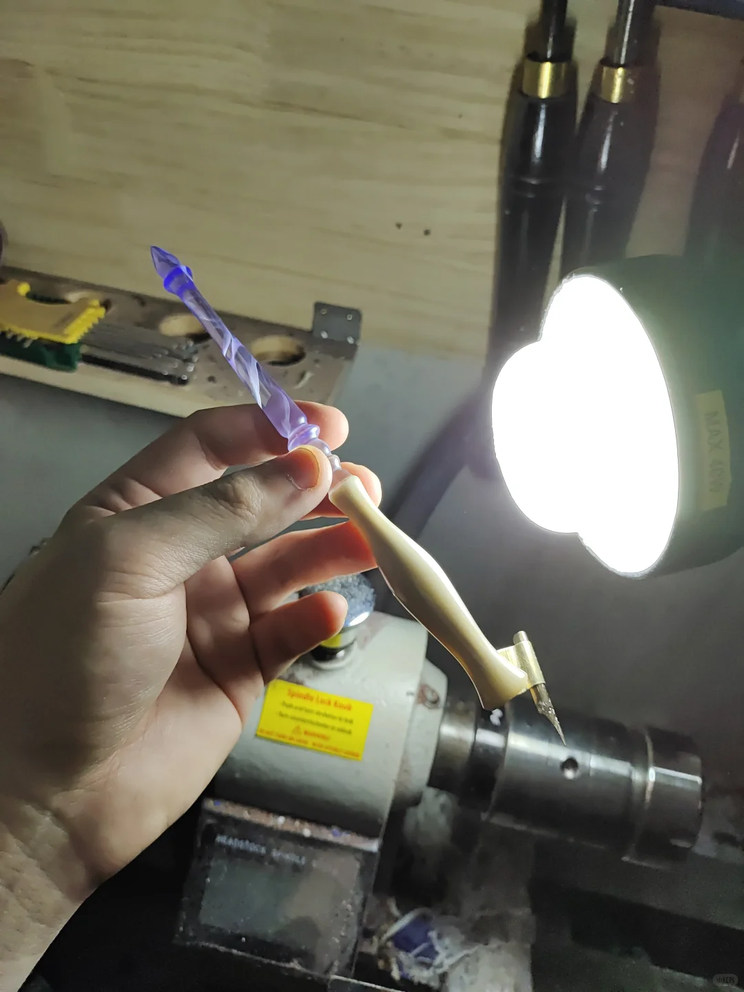 白牛角×树脂拼接蘸水笔