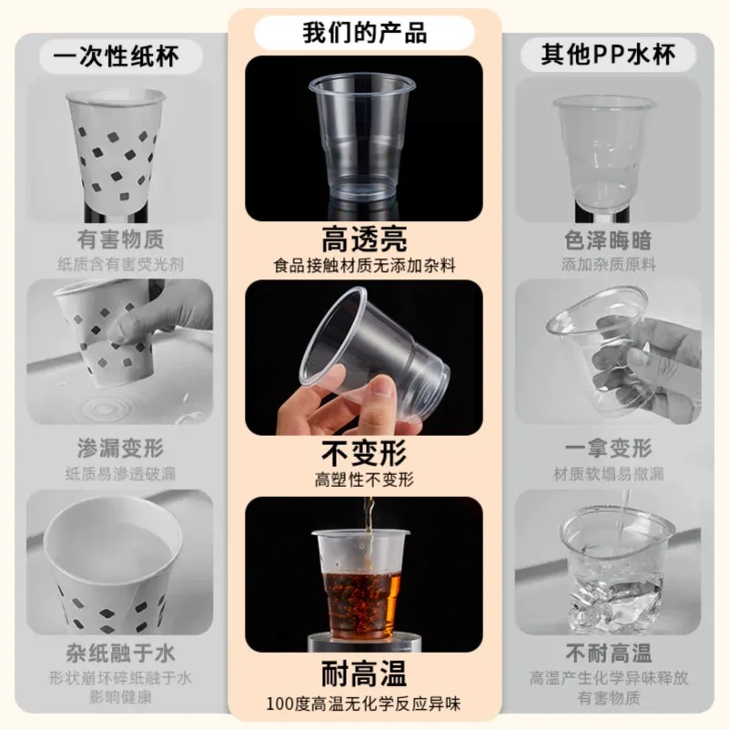 一次性杯子一次性水杯商用塑料加厚家用整箱