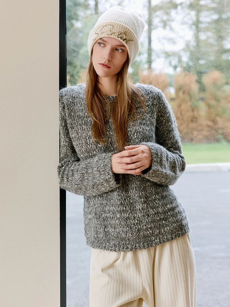 SOV灰芝麻BC老钱风针织衫