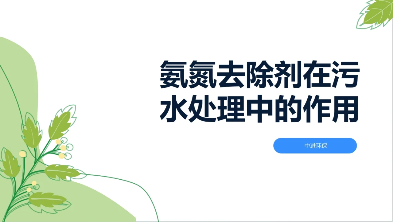 氨氮去除剂在污水处理中的作用PPT