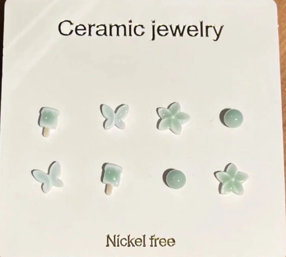 ?被追问N次的陶瓷耳钉！可爱到犯规啦～