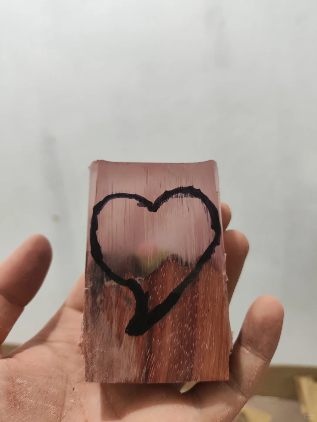 小爱心的打磨过程~