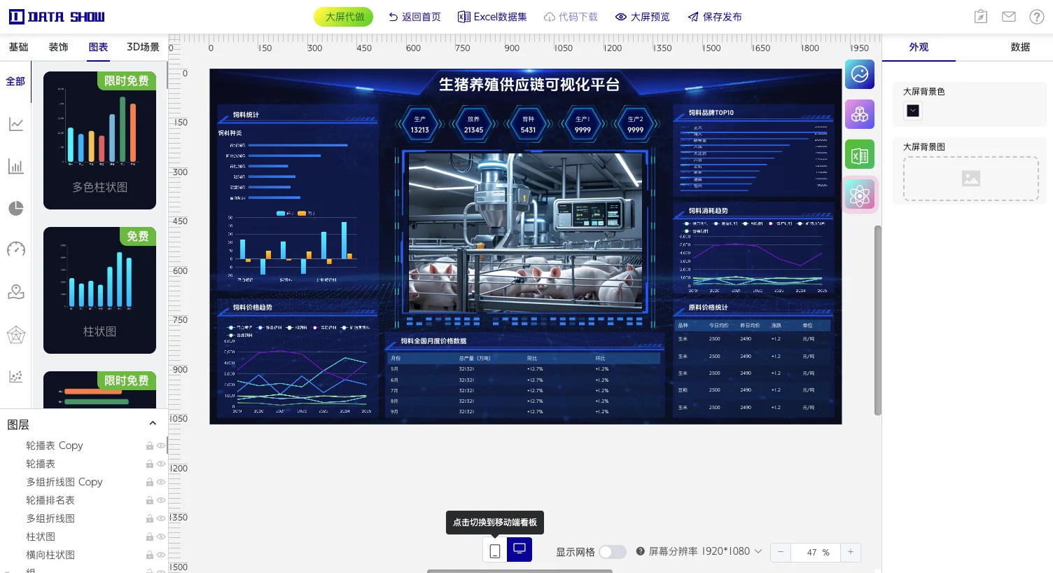小白必看！养殖数据可视化大屏搭建秘籍✨