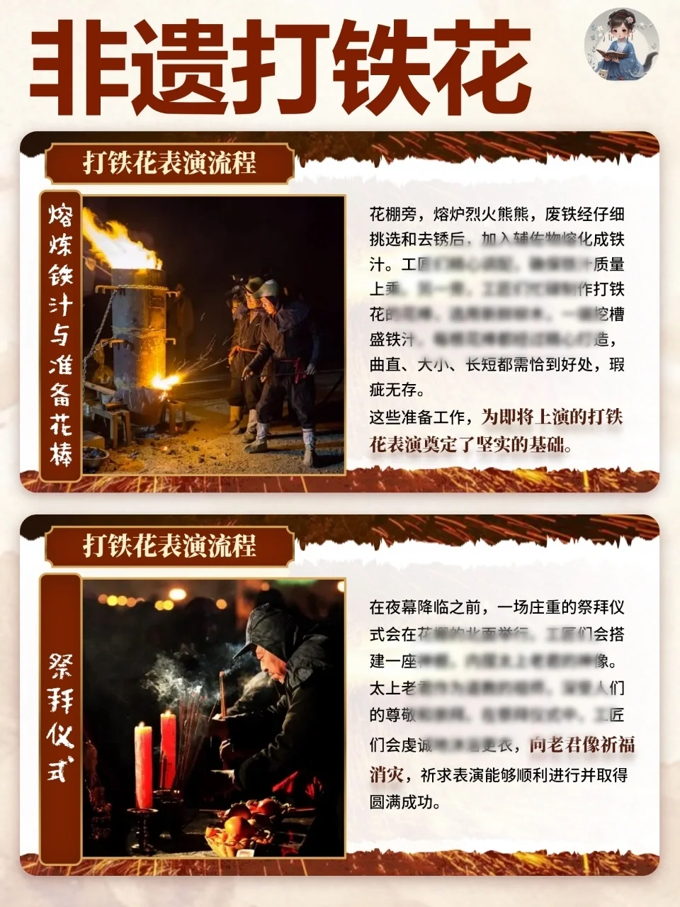 热点?非遗打铁花ppt被老师夸啦✨