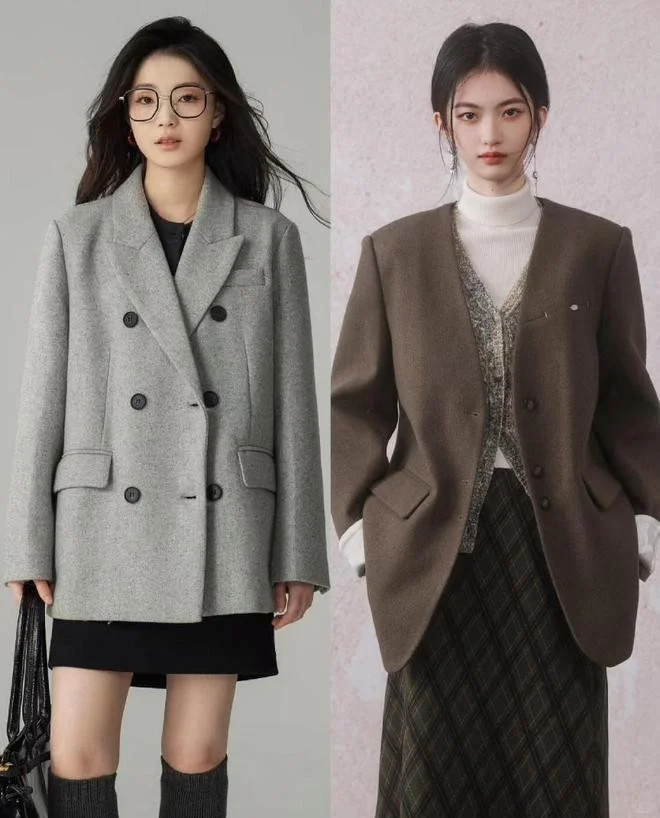 冬季职场穿搭秘籍：毛呢西装外套让你温暖又时尚！✨