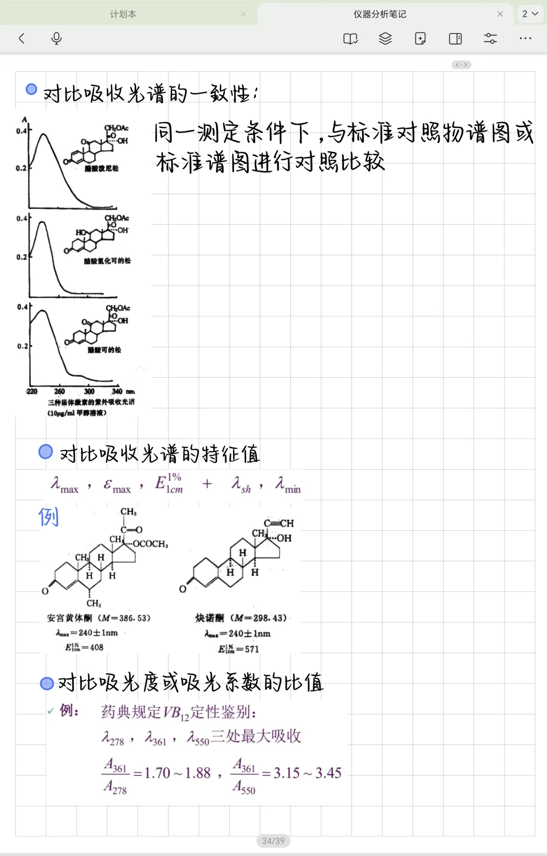 仪器分析笔记—紫外可见分光光度法