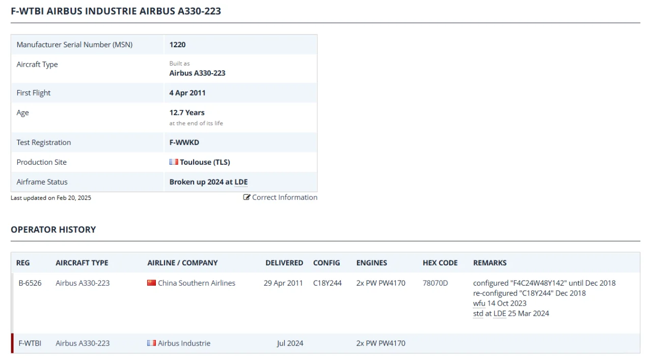 永别了,4架南航的A330-200...