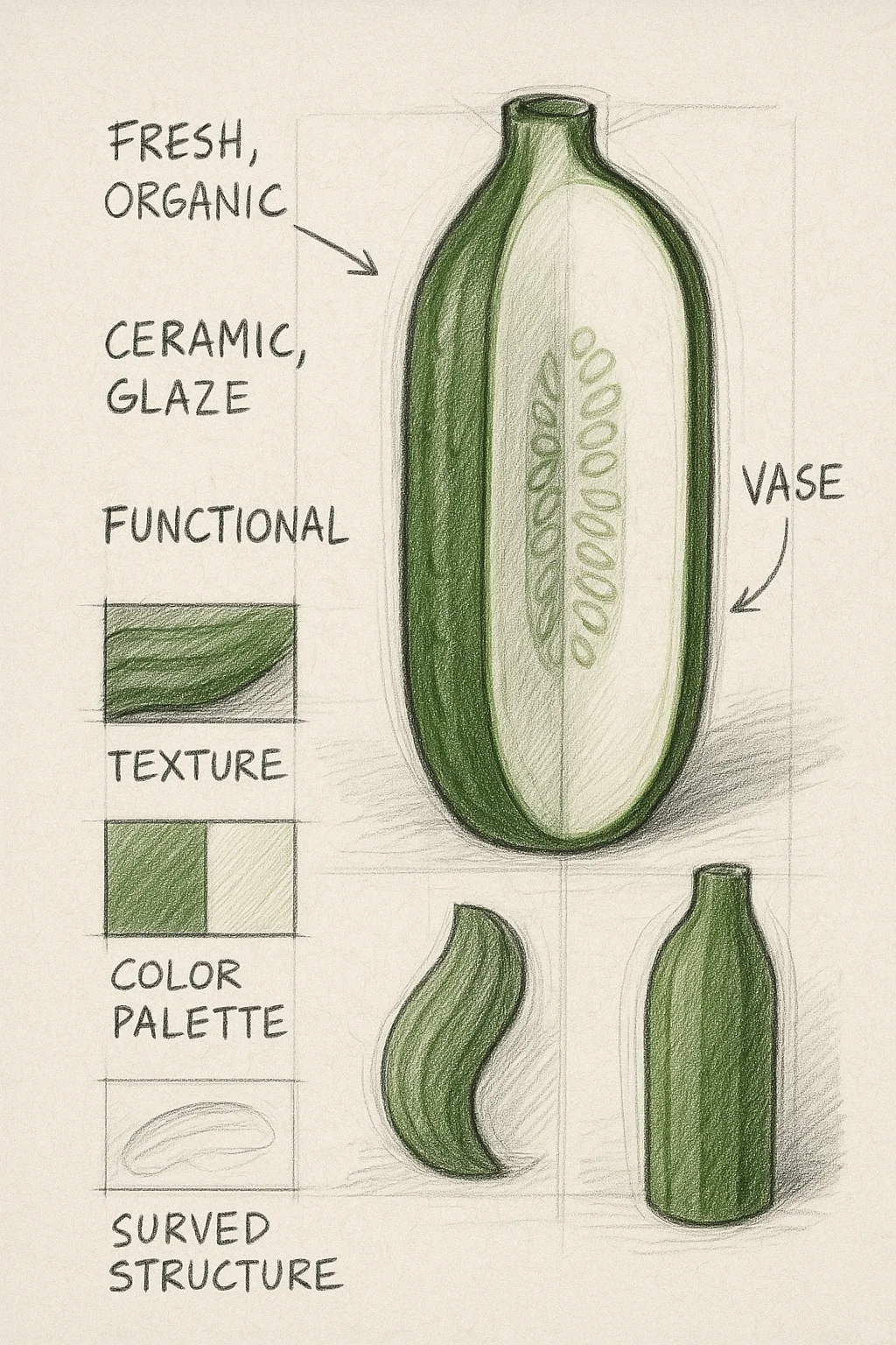 ?惊！黄瓜 “长” 成花瓶啦，创意拉满！