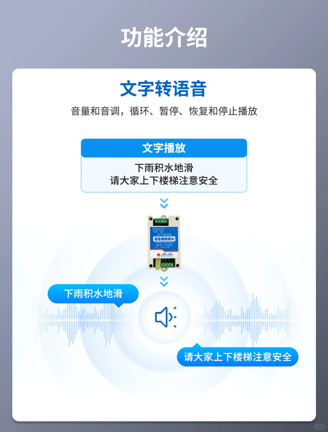 TTS语音报警器 云平台智能自控