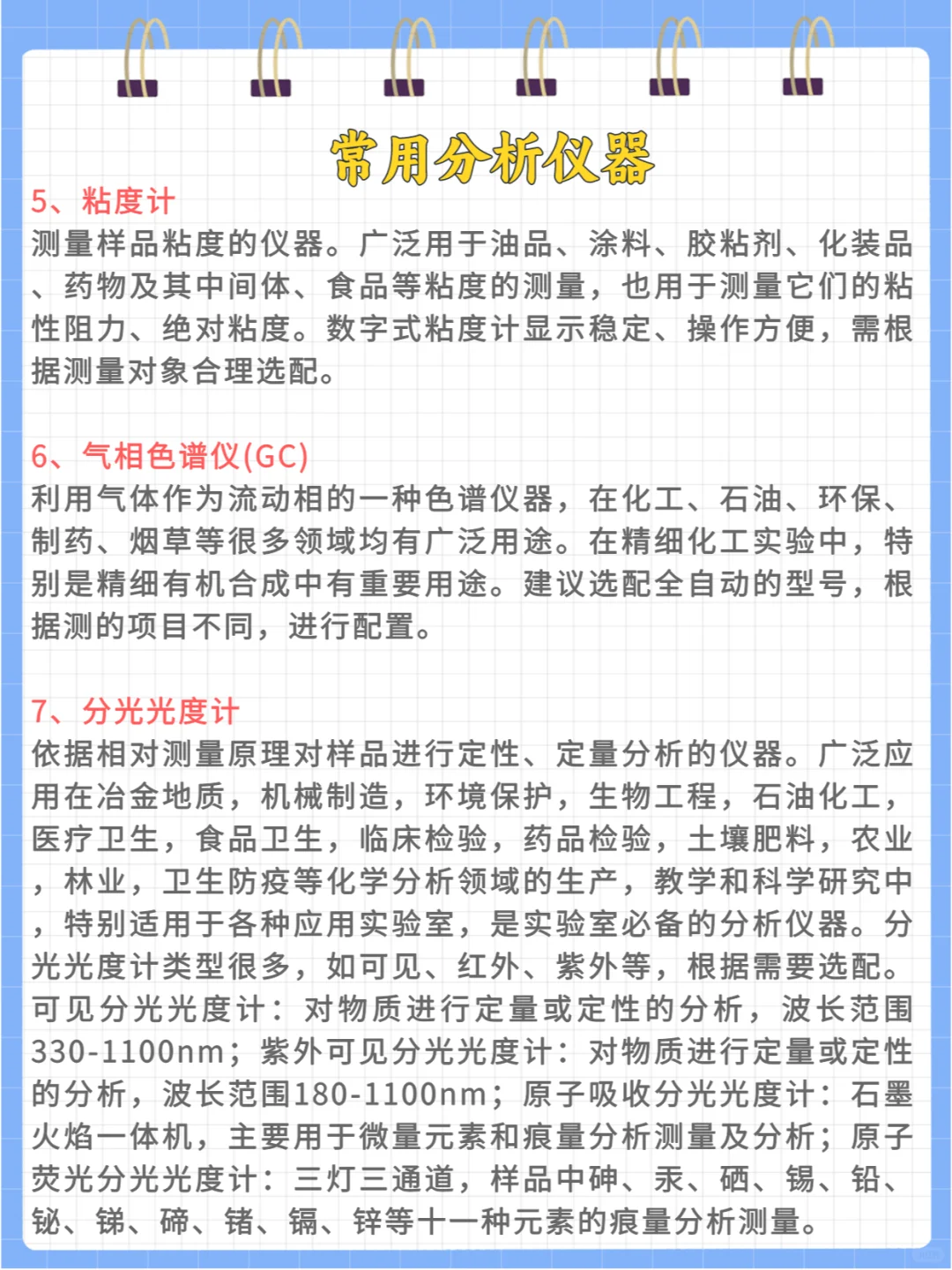 常用的实验室分析仪器有哪些（上）