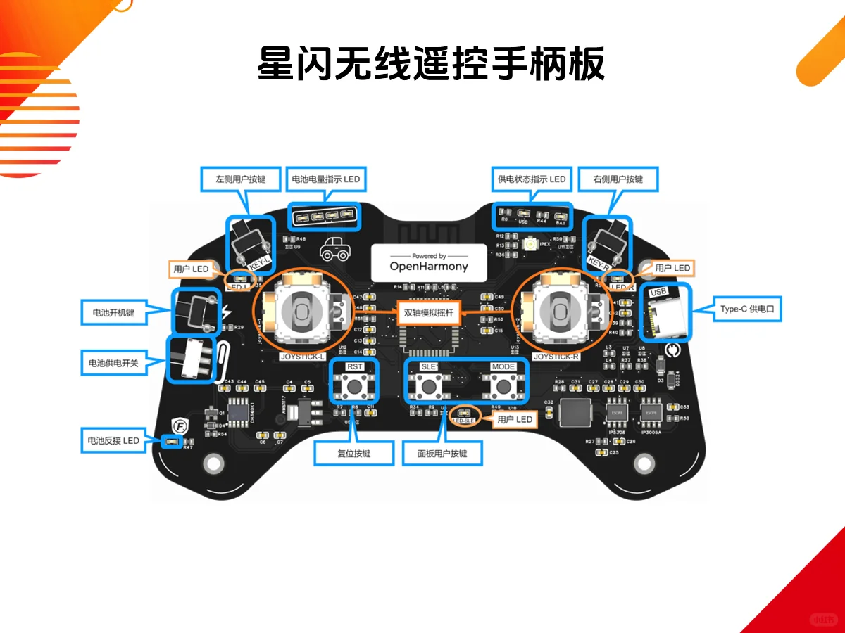 星闪无线遥控手柄板