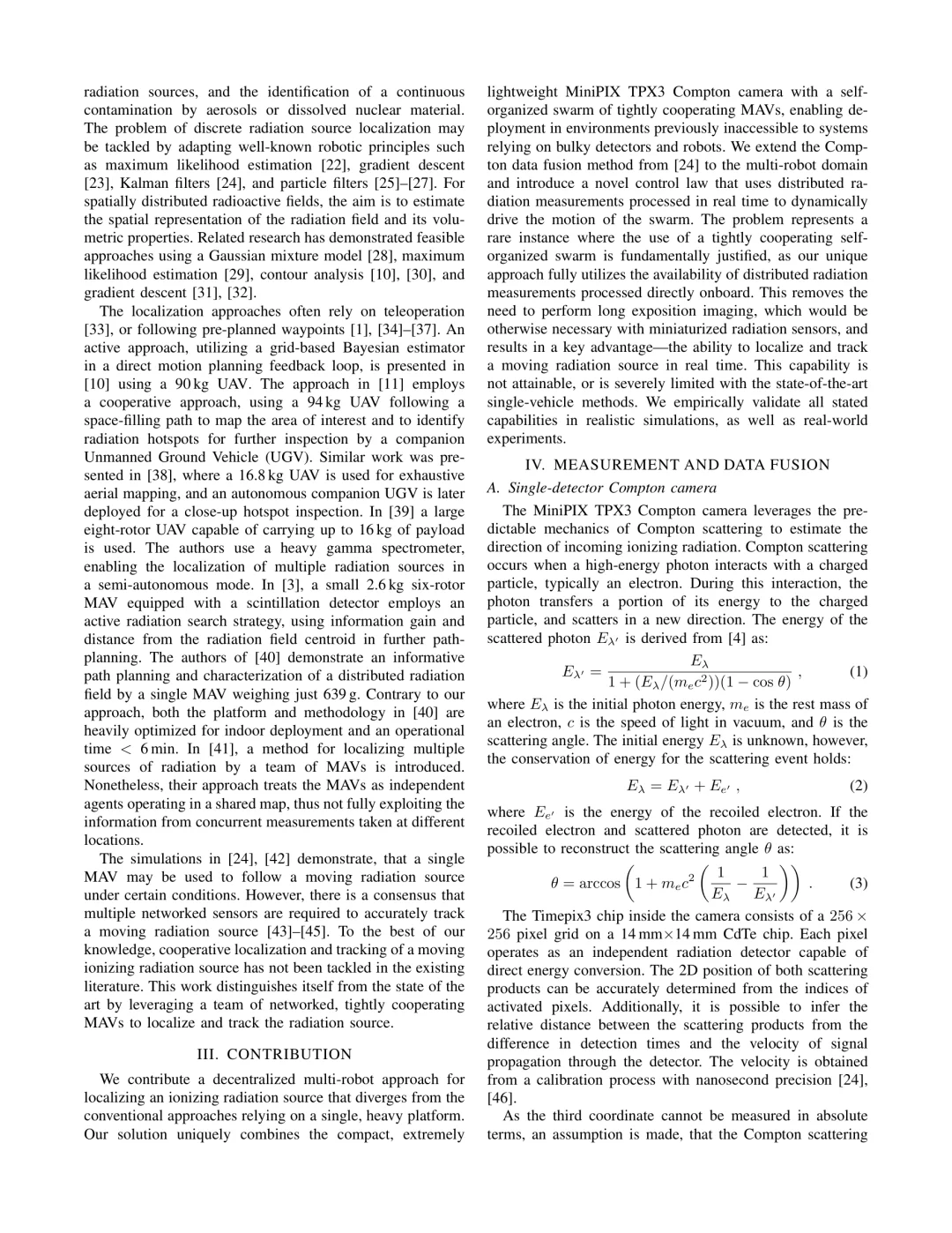 微型无人机合作定位放射源