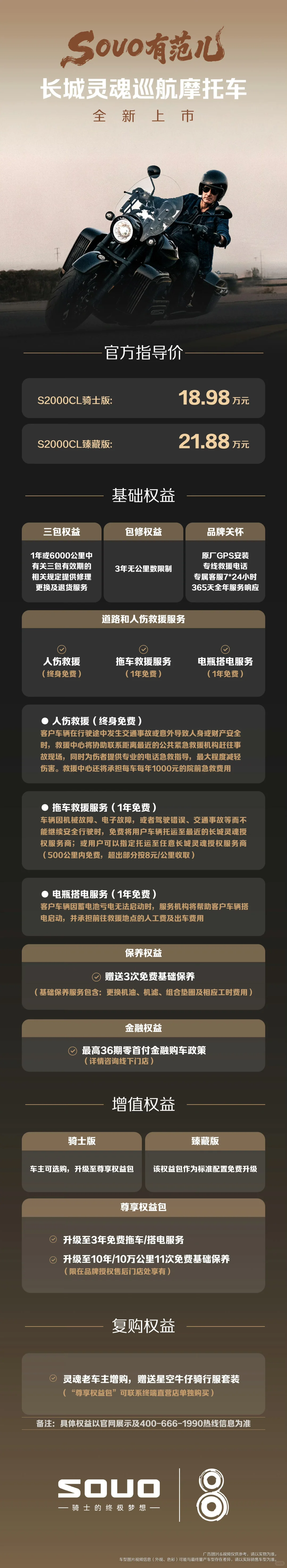 长城灵魂第二台摩托S2000CL上市