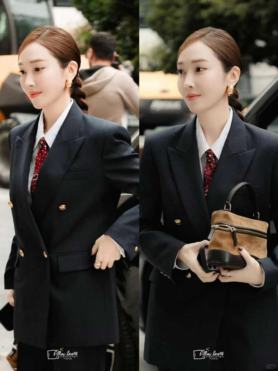 郑秀妍巴黎时装周西装杀❗️