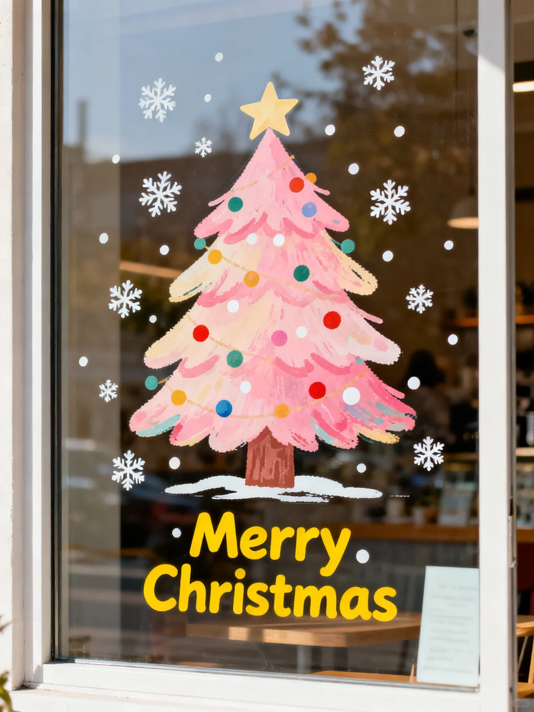 圣诞氛围感拉满?玻璃贴纸太绝啦??