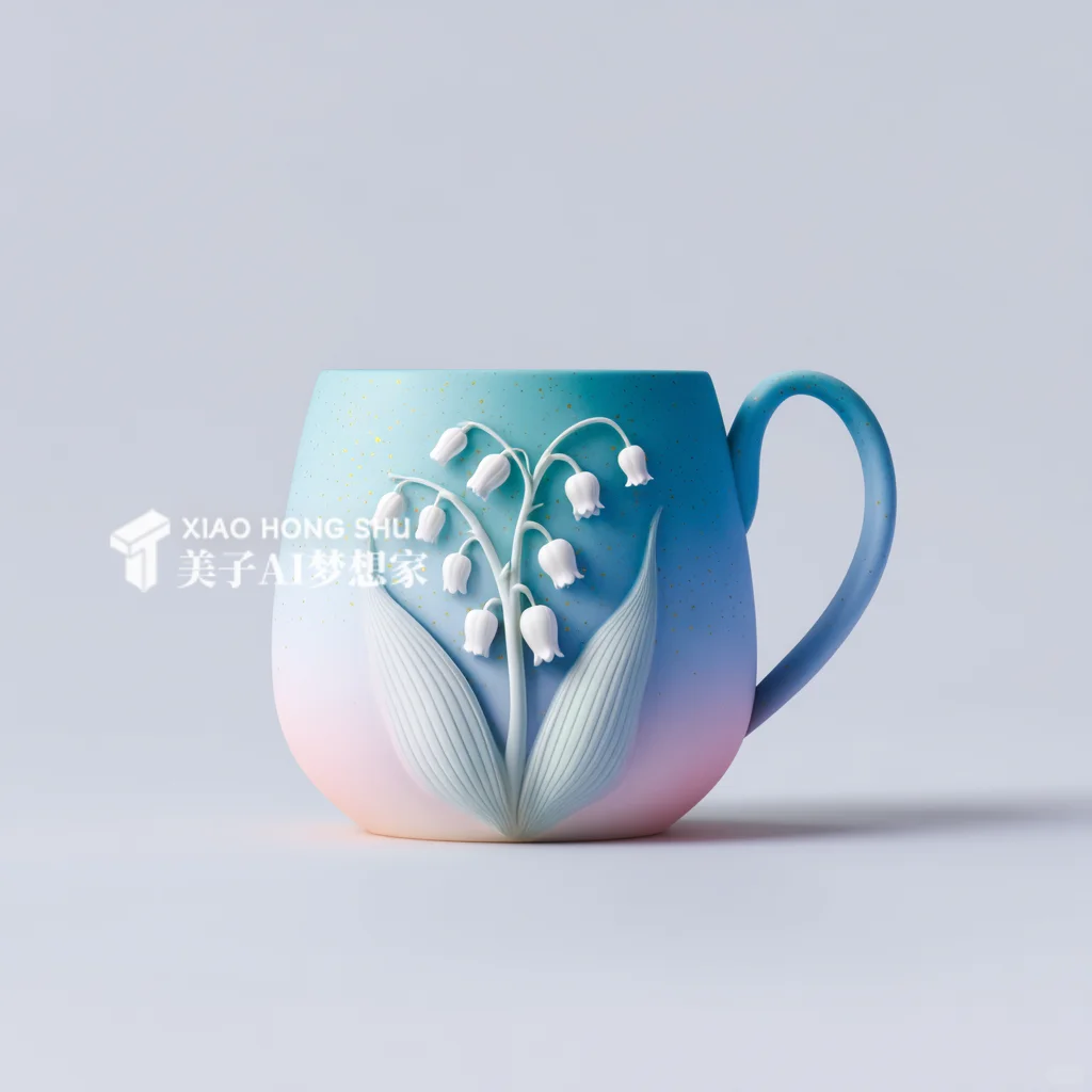 ?AI产品设计1000个?铃兰花开美丽杯子