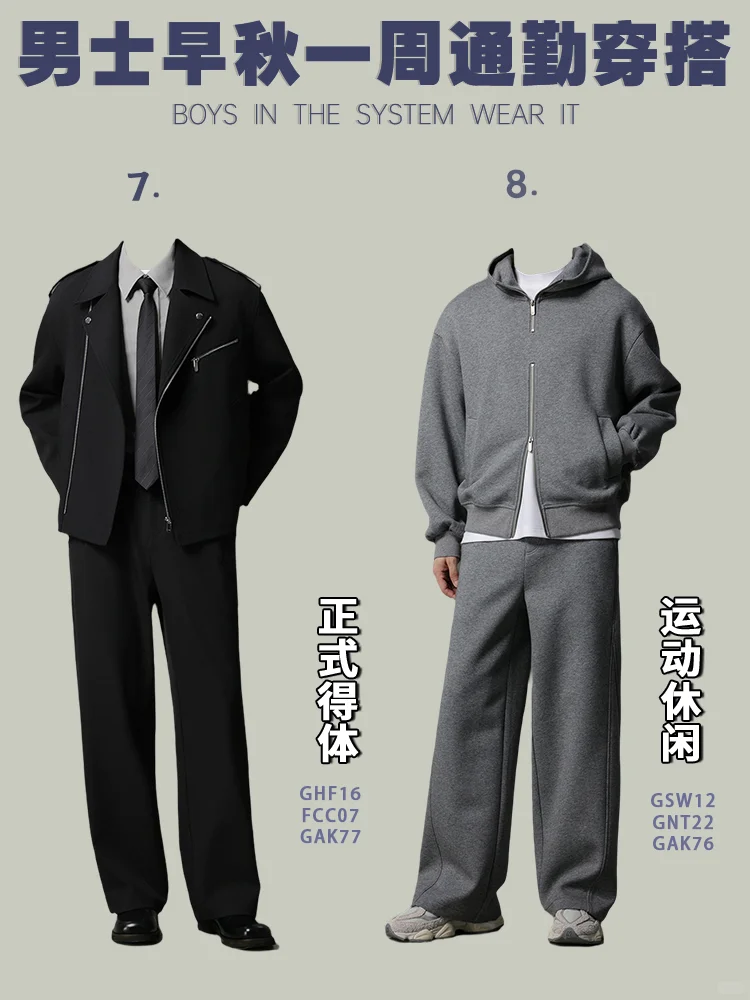 早秋通勤一周不重样穿搭|秒变职场男神?