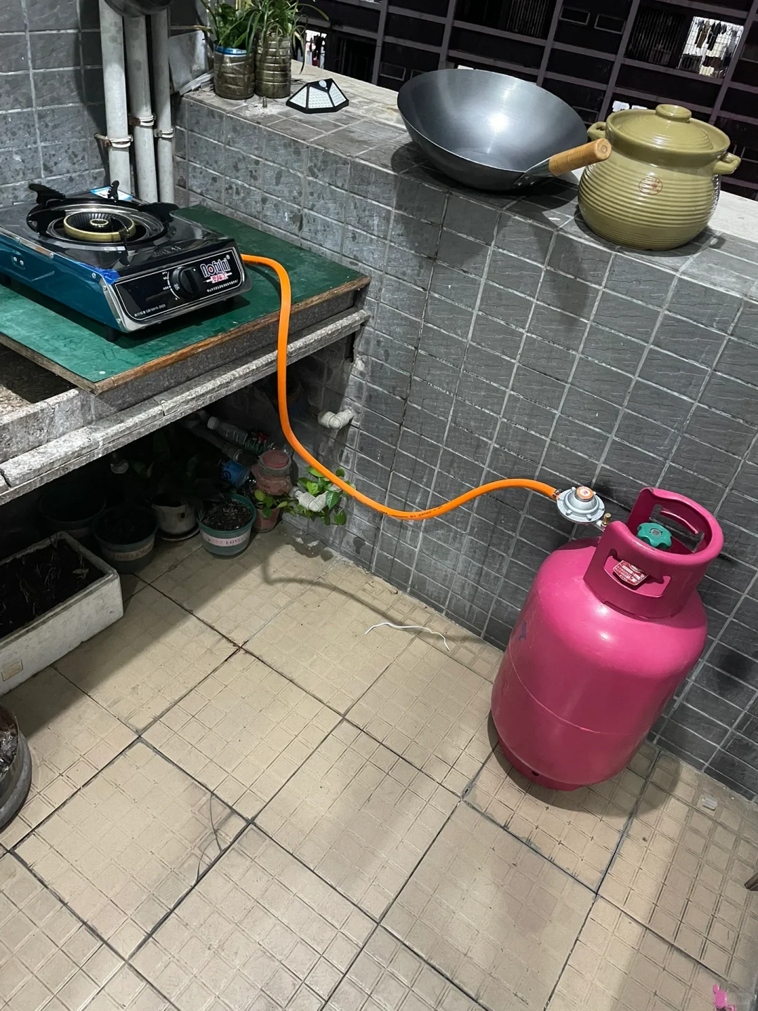 从电磁炉换成煤气灶了！