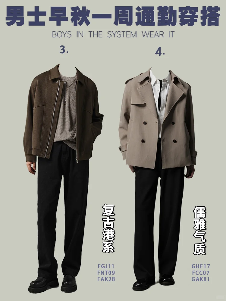 早秋通勤一周不重样穿搭|秒变职场男神?