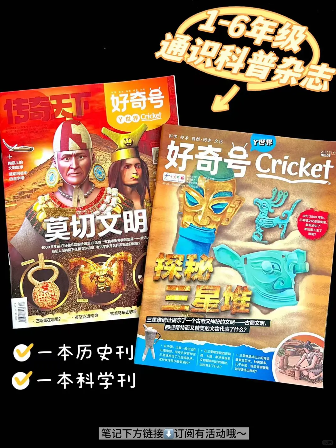 一份杂志 = 科学刊 + 历史刊，双倍知识暴击