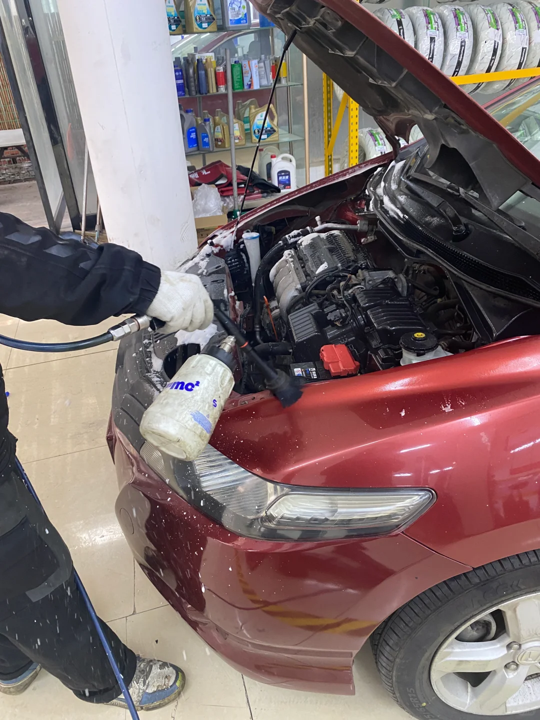 扬州小拇指汽修-清洗发动机