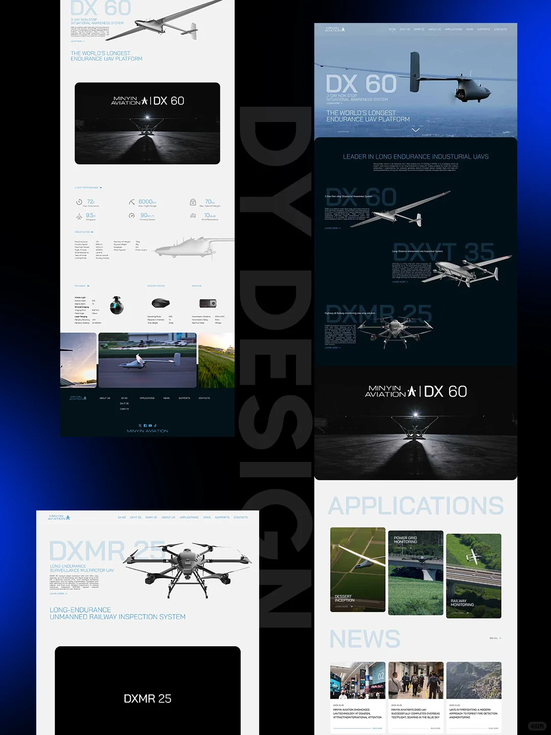 工业级无人机官网设计案例｜极简风高端网站