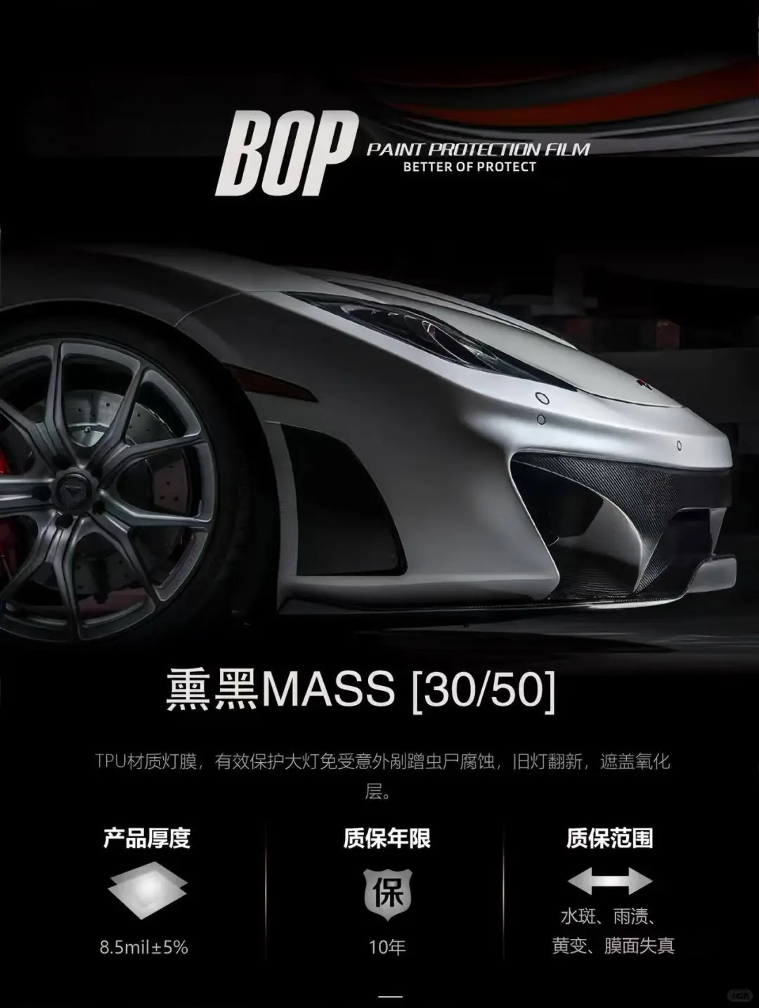 BOP保镖车衣分级体系✅匹配车漆防护需求