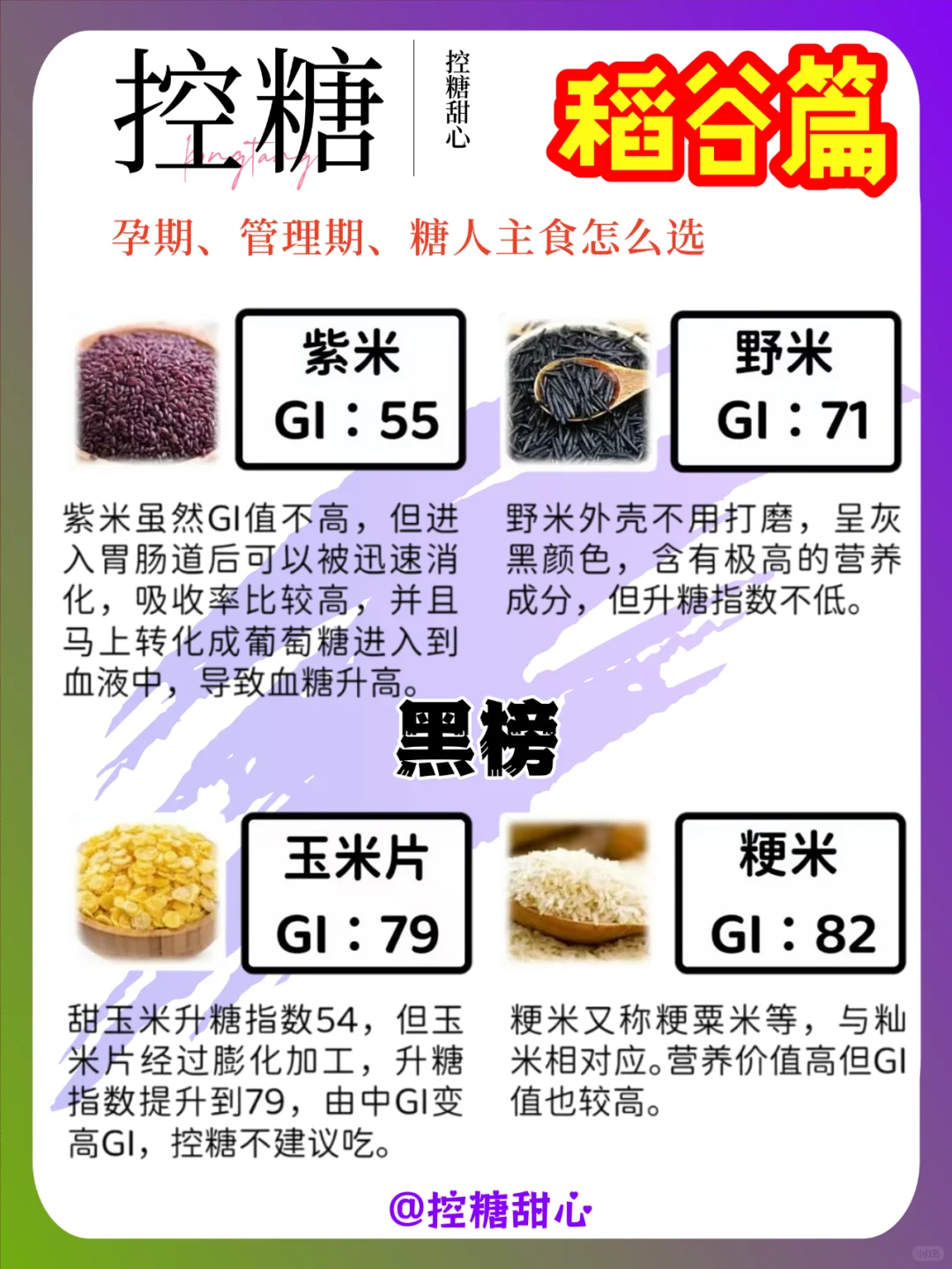 控糖饮食-稻谷篇