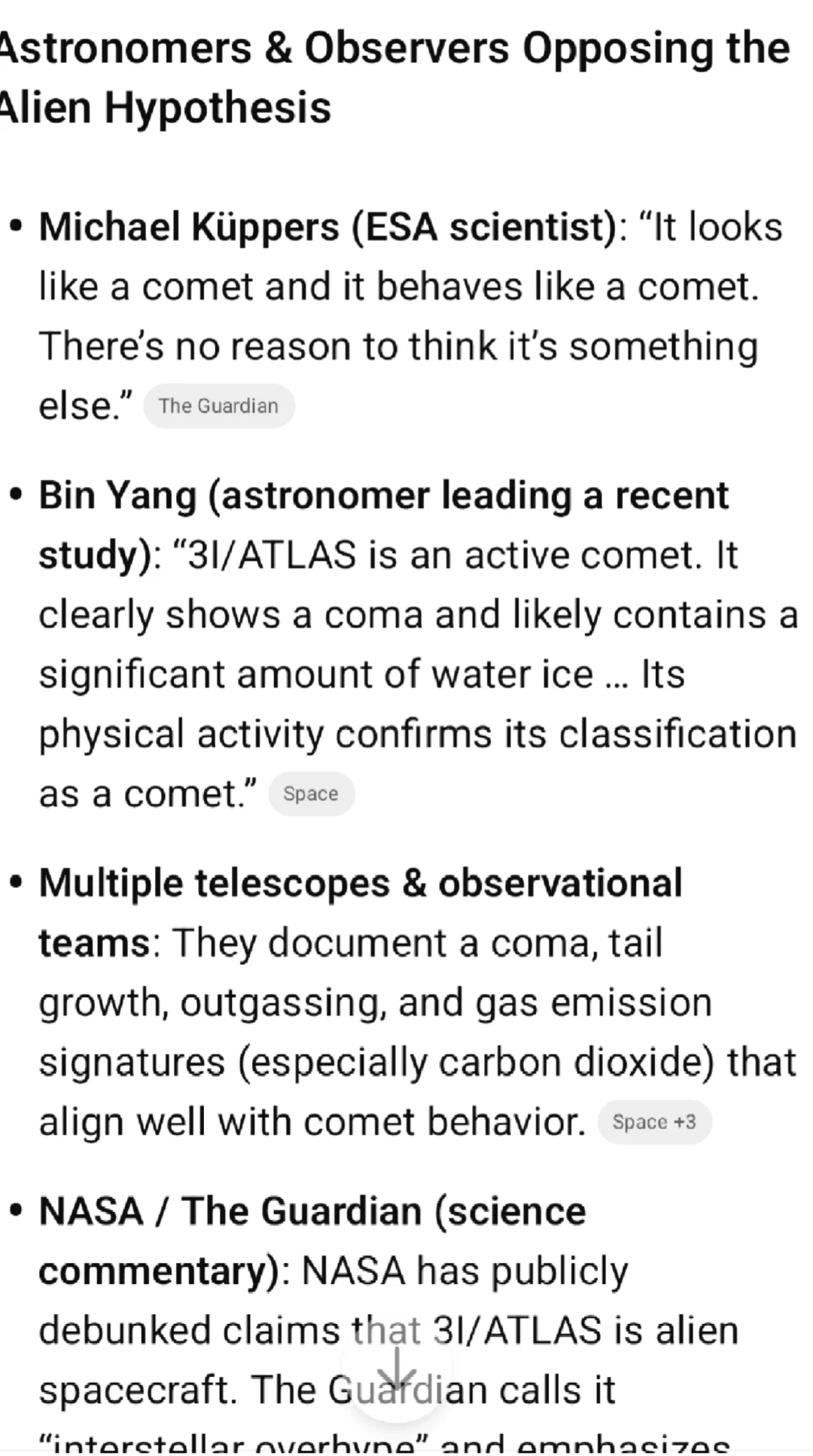 ?3I/ATLAS - 哈佛天文学家说可能是外星