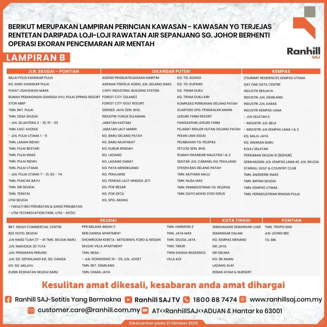 ?突发!柔佛河污染⚠️