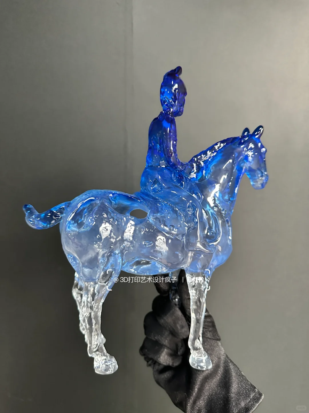 3D打印透明树脂后工资染色真的太美了?