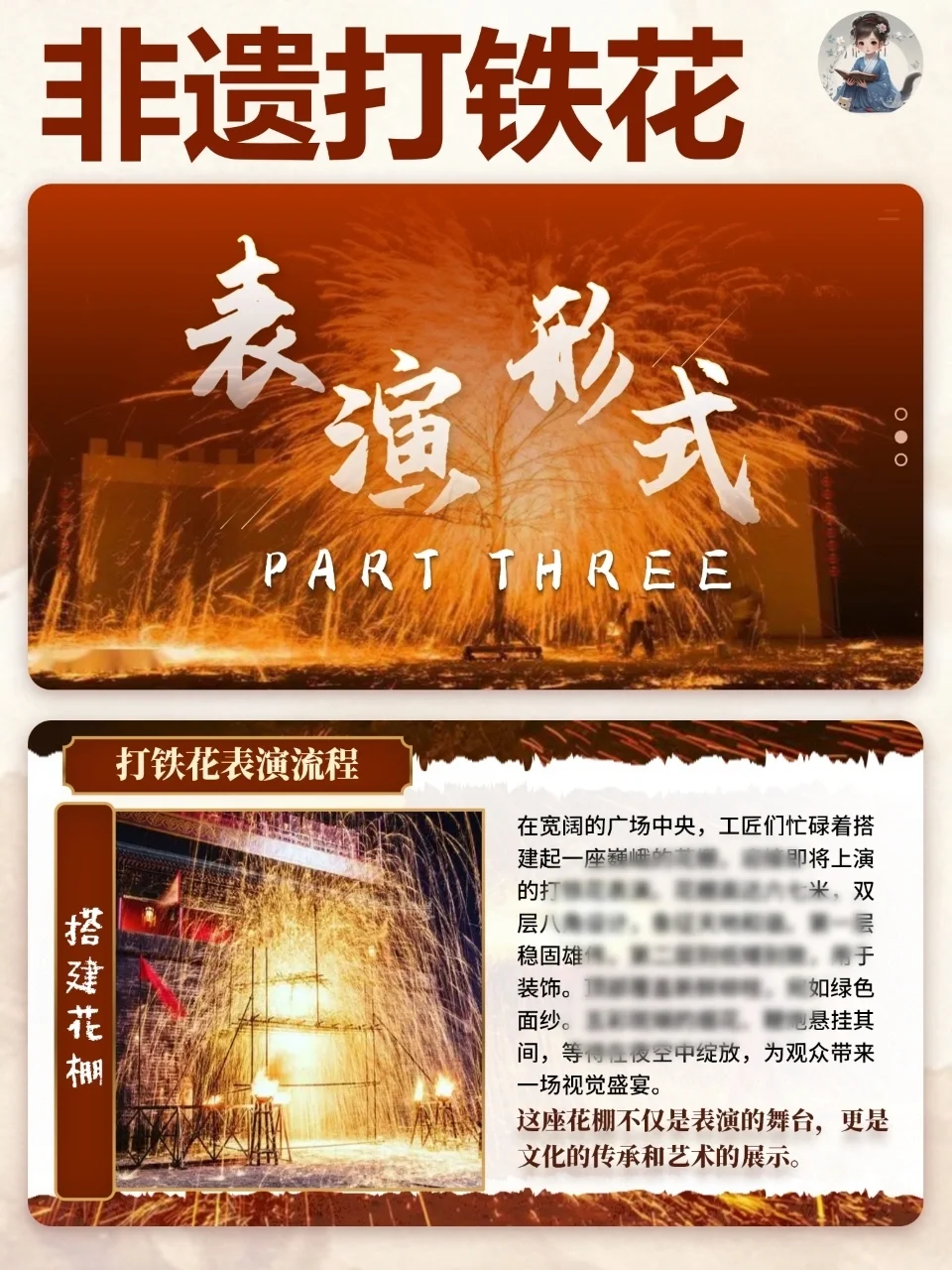 热点?非遗打铁花ppt被老师夸啦✨