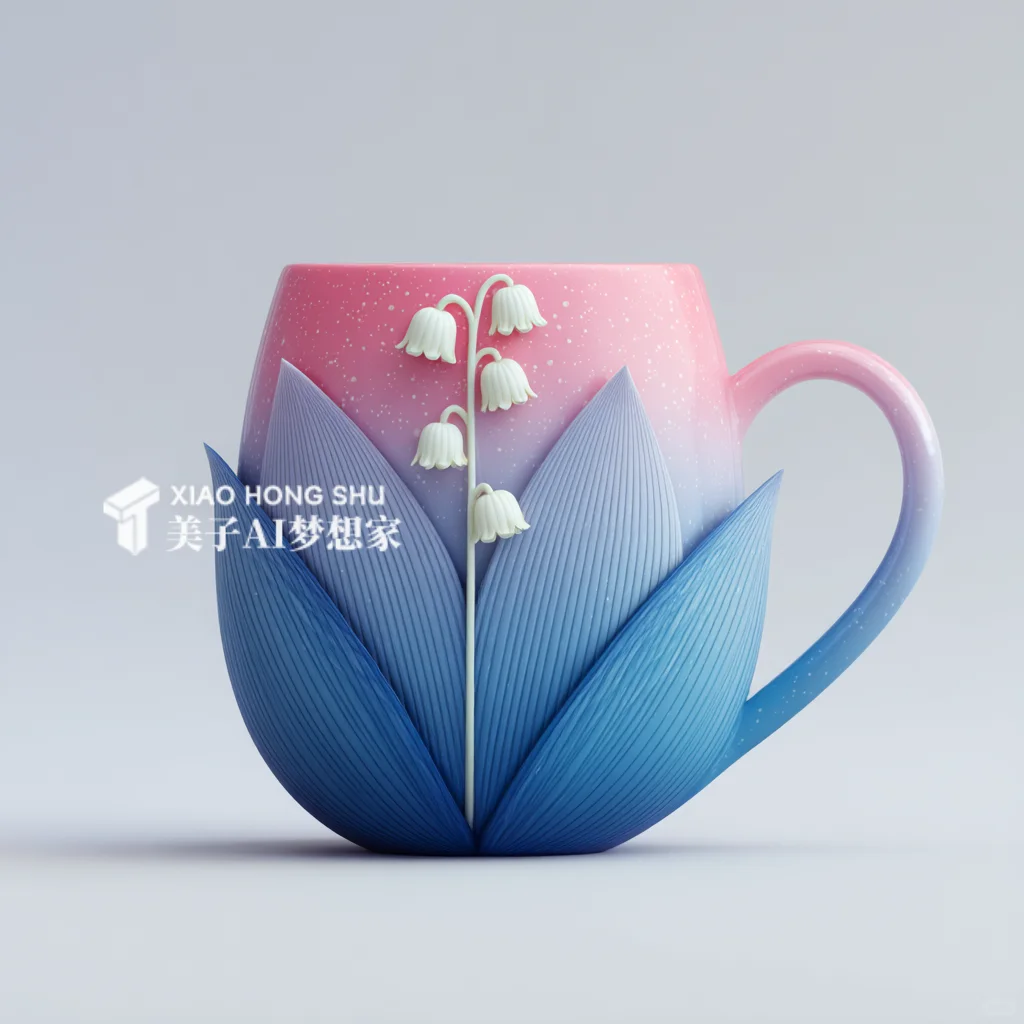 ?AI产品设计1000个?铃兰花开美丽杯子