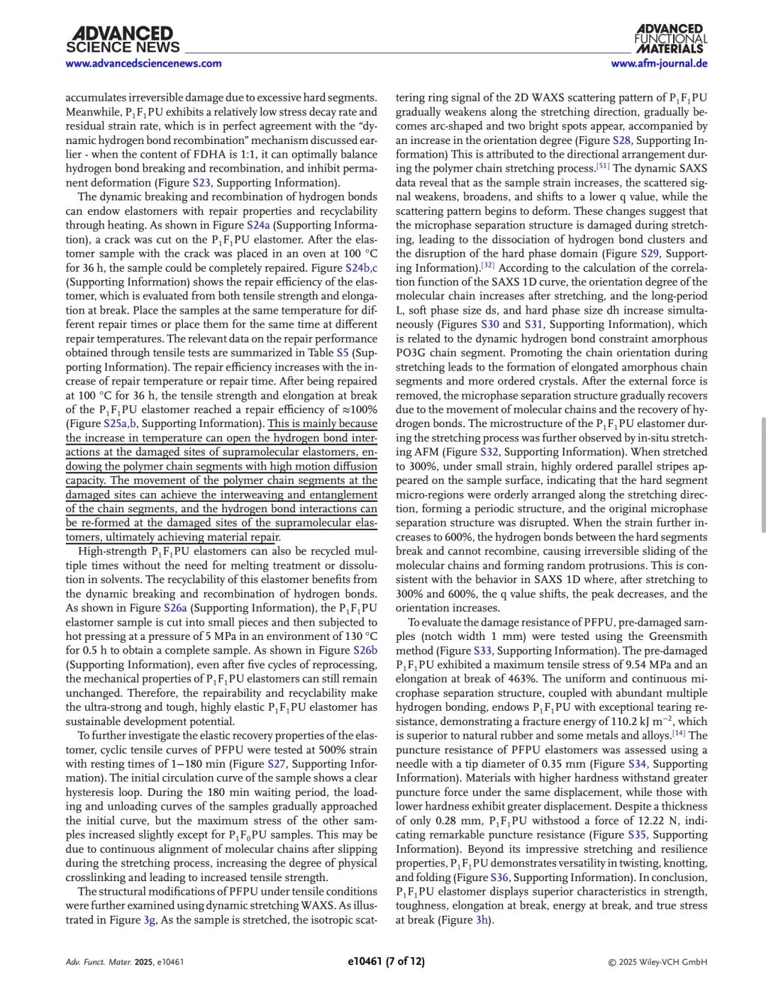 【材料类文献阅读】超强坚韧生物基聚氨酯