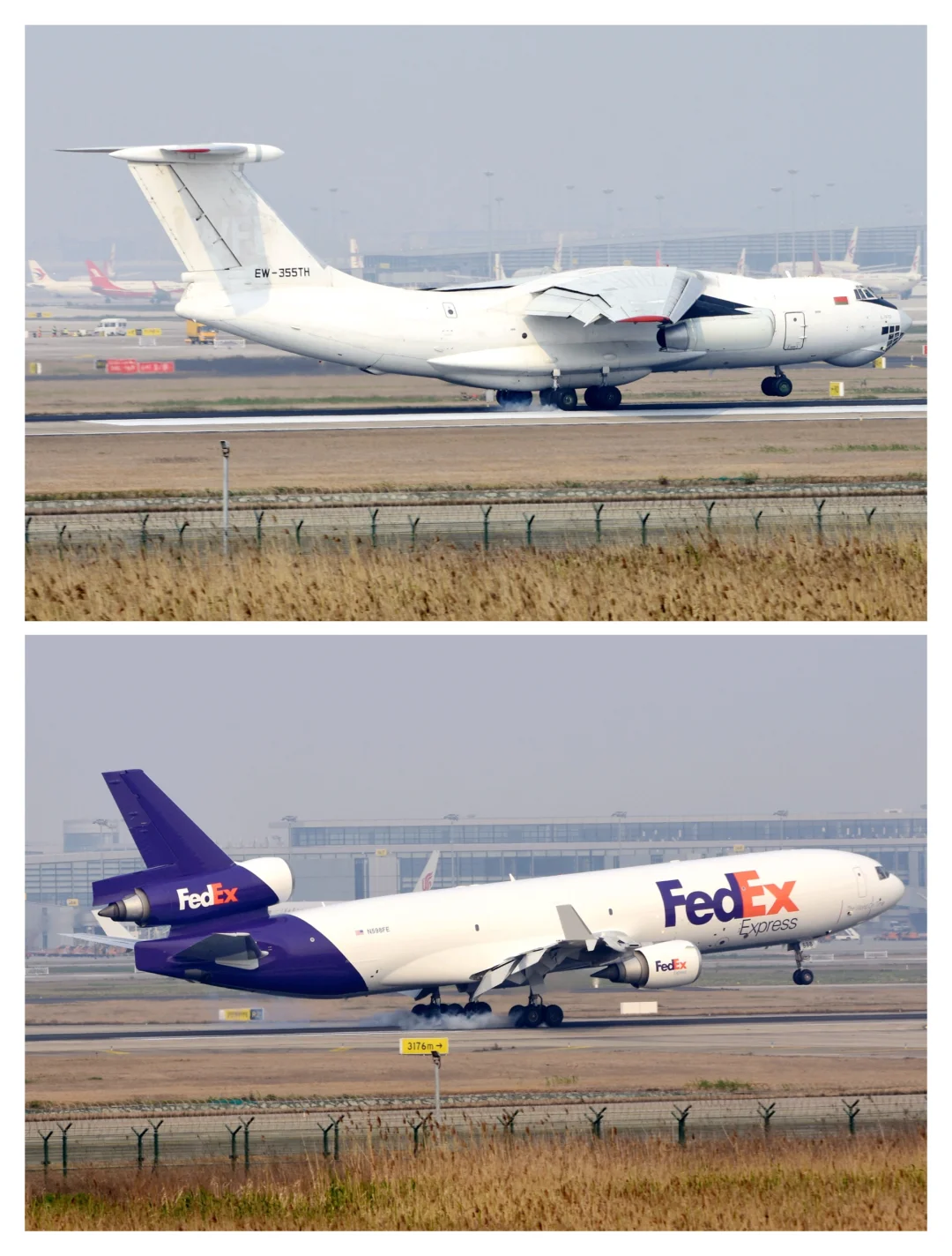 5年前的浦东机场 全球包机客改货 货机齐聚