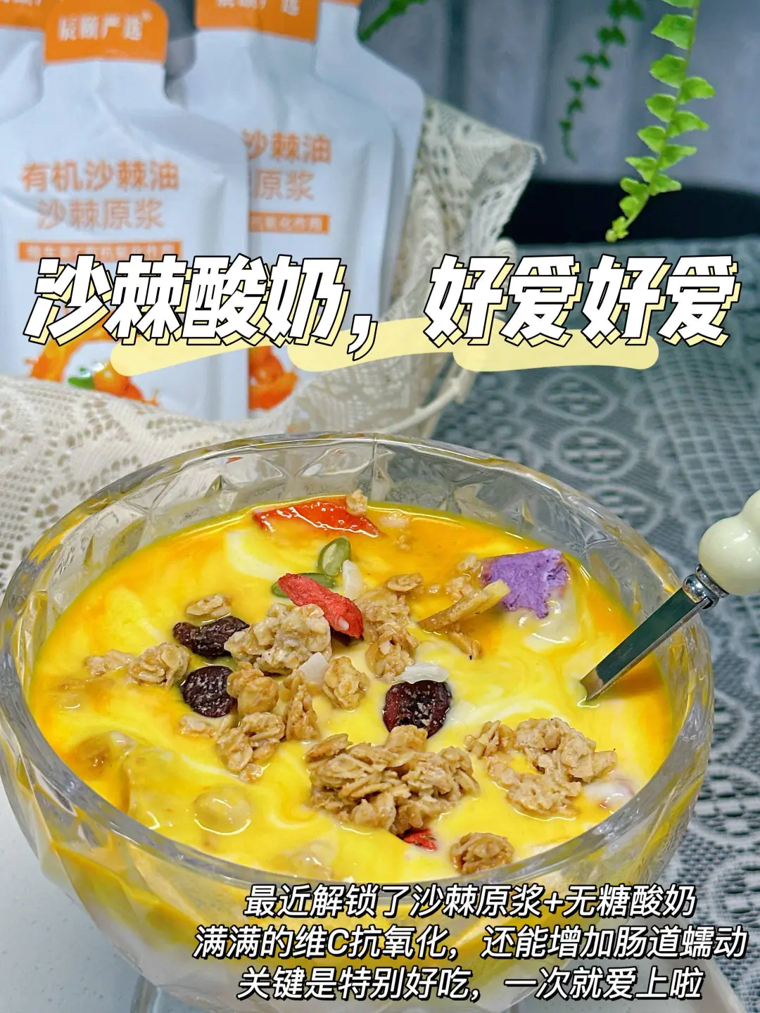 沙棘燕麦酸奶碗：营养好吃一口沦陷~