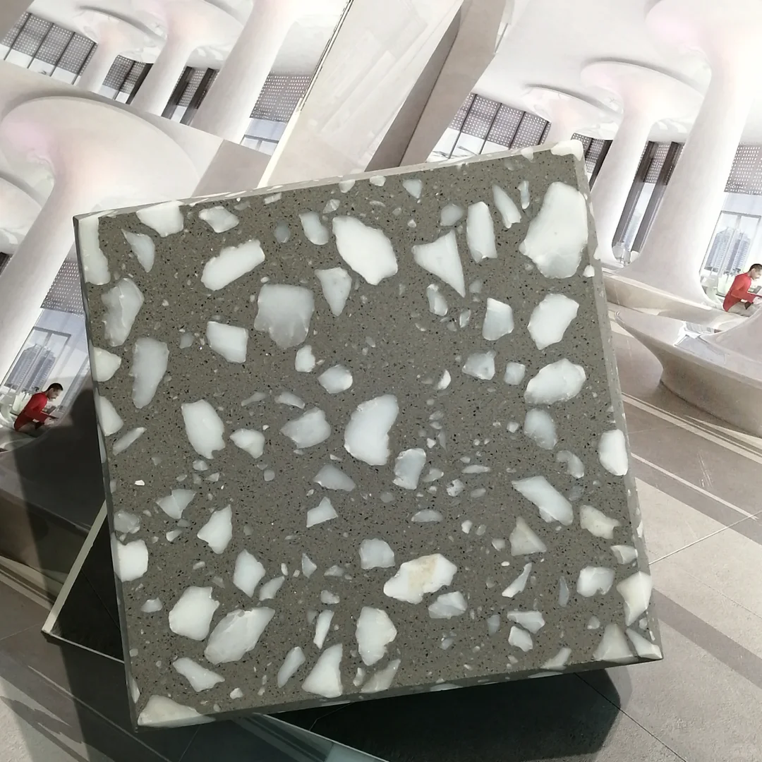 （不开裂的）灰色水磨石预制板现货款分享