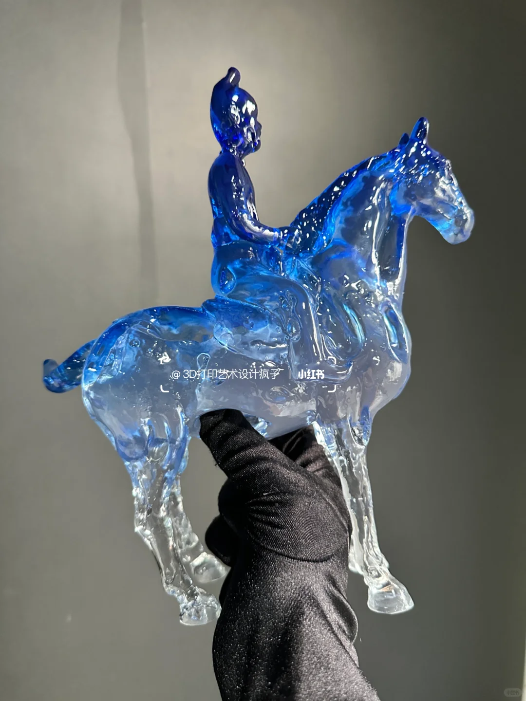 3D打印透明树脂后工资染色真的太美了?