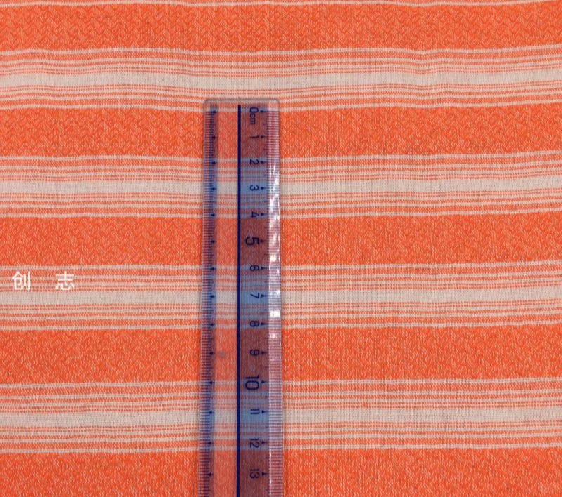 20031 色织提花波浪纹横条提花面料春夏秋休