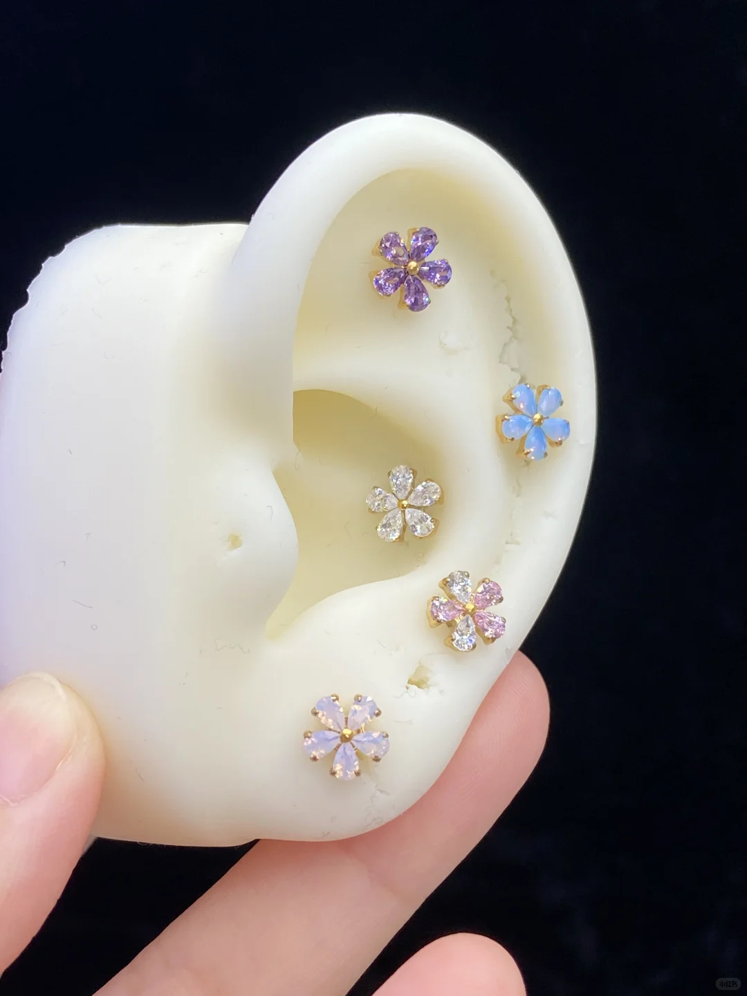 ⋆｡°钛合金樱花耳钉₊˚⟡ ꙳˖
