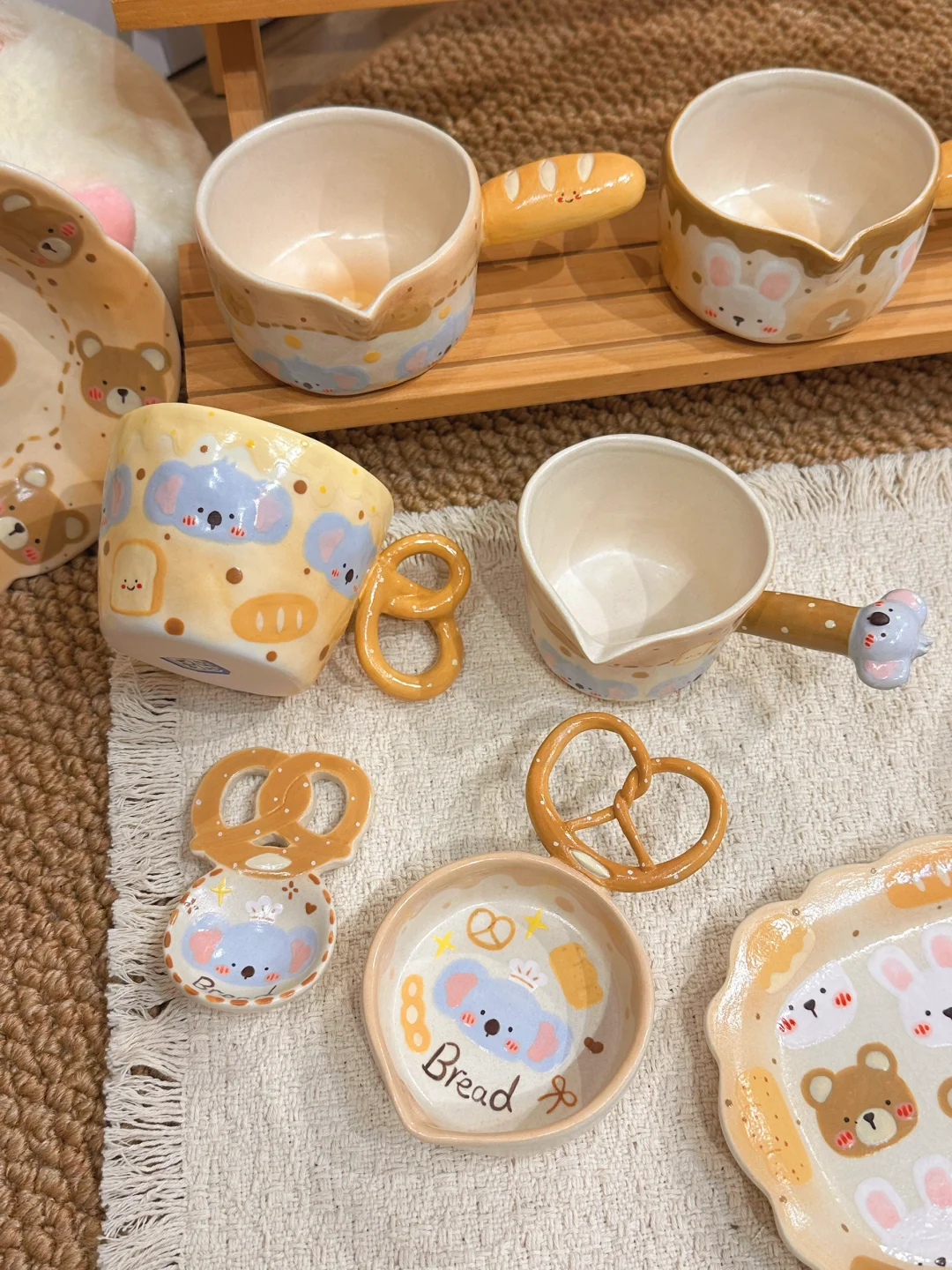 ?面包系列???小动物豆勺豆碟来啦