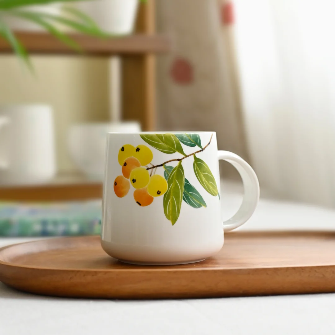 是小清新的紫藤花马克杯