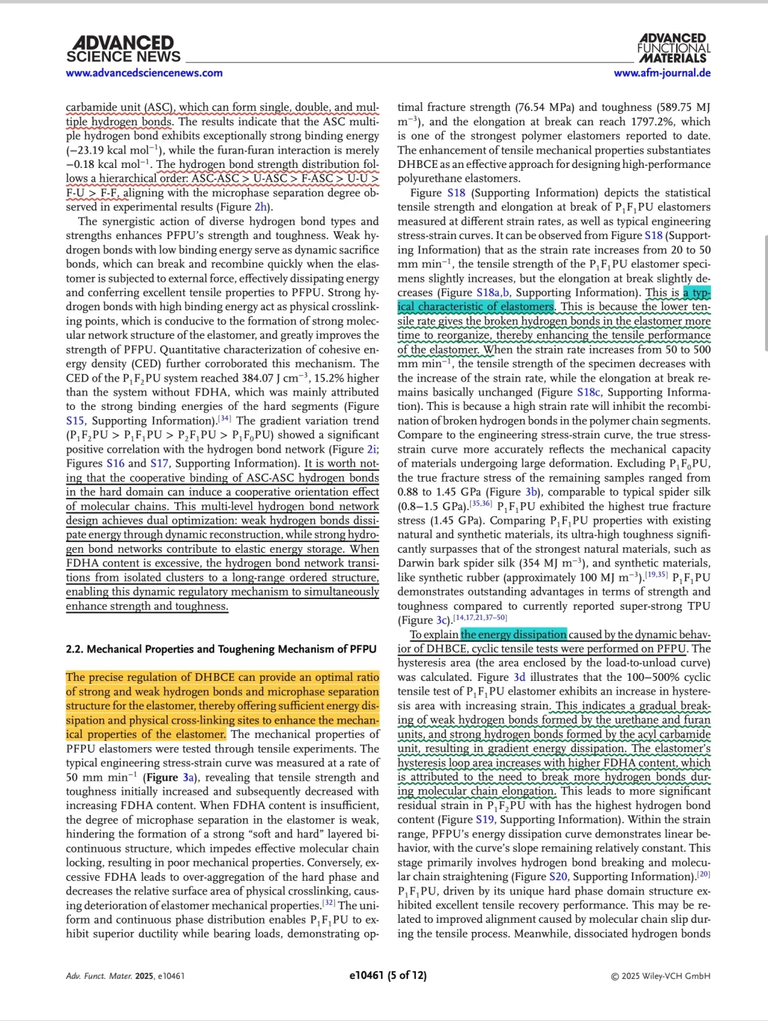 【材料类文献阅读】超强坚韧生物基聚氨酯
