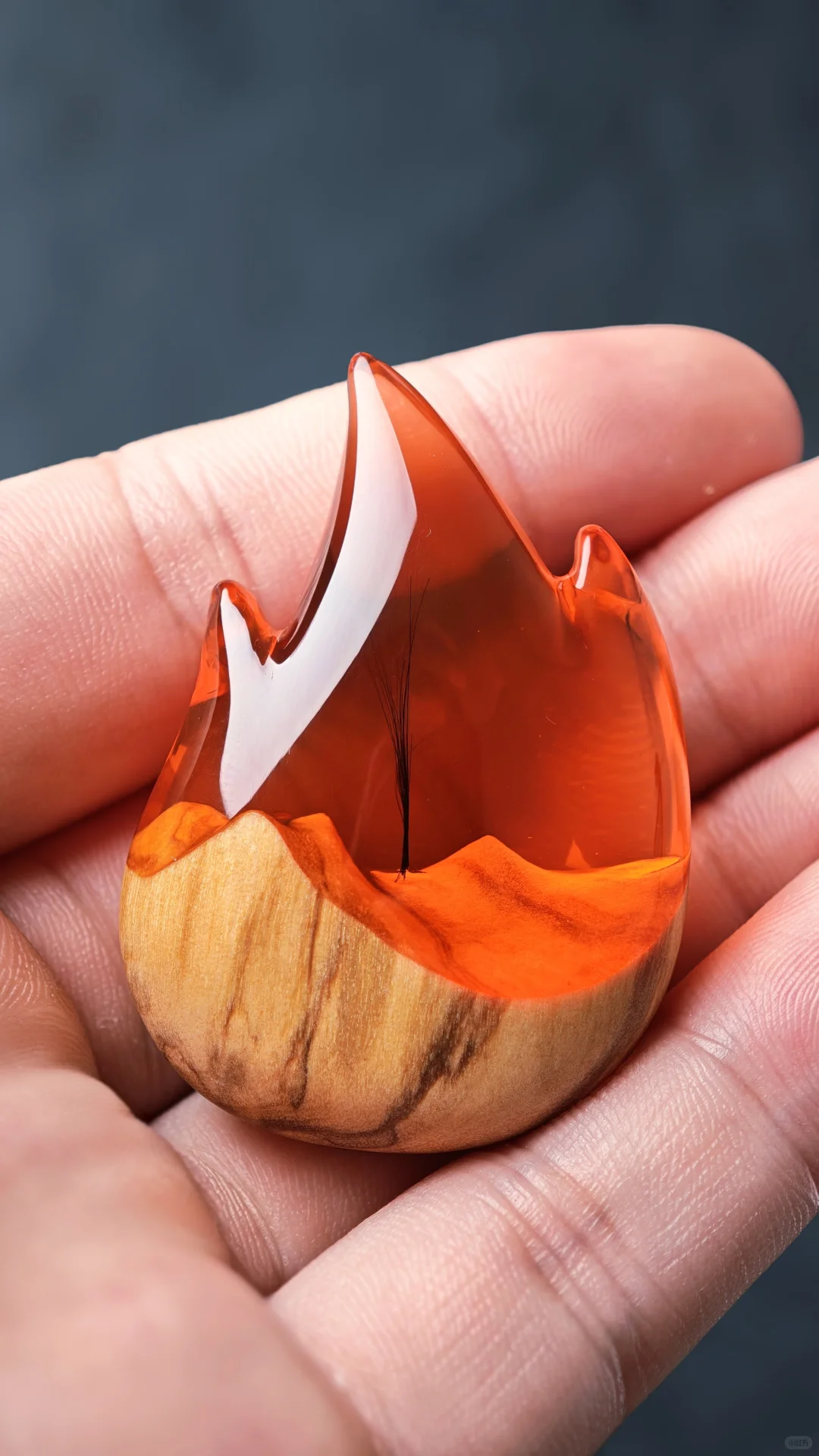 一个像火焰一样的树脂