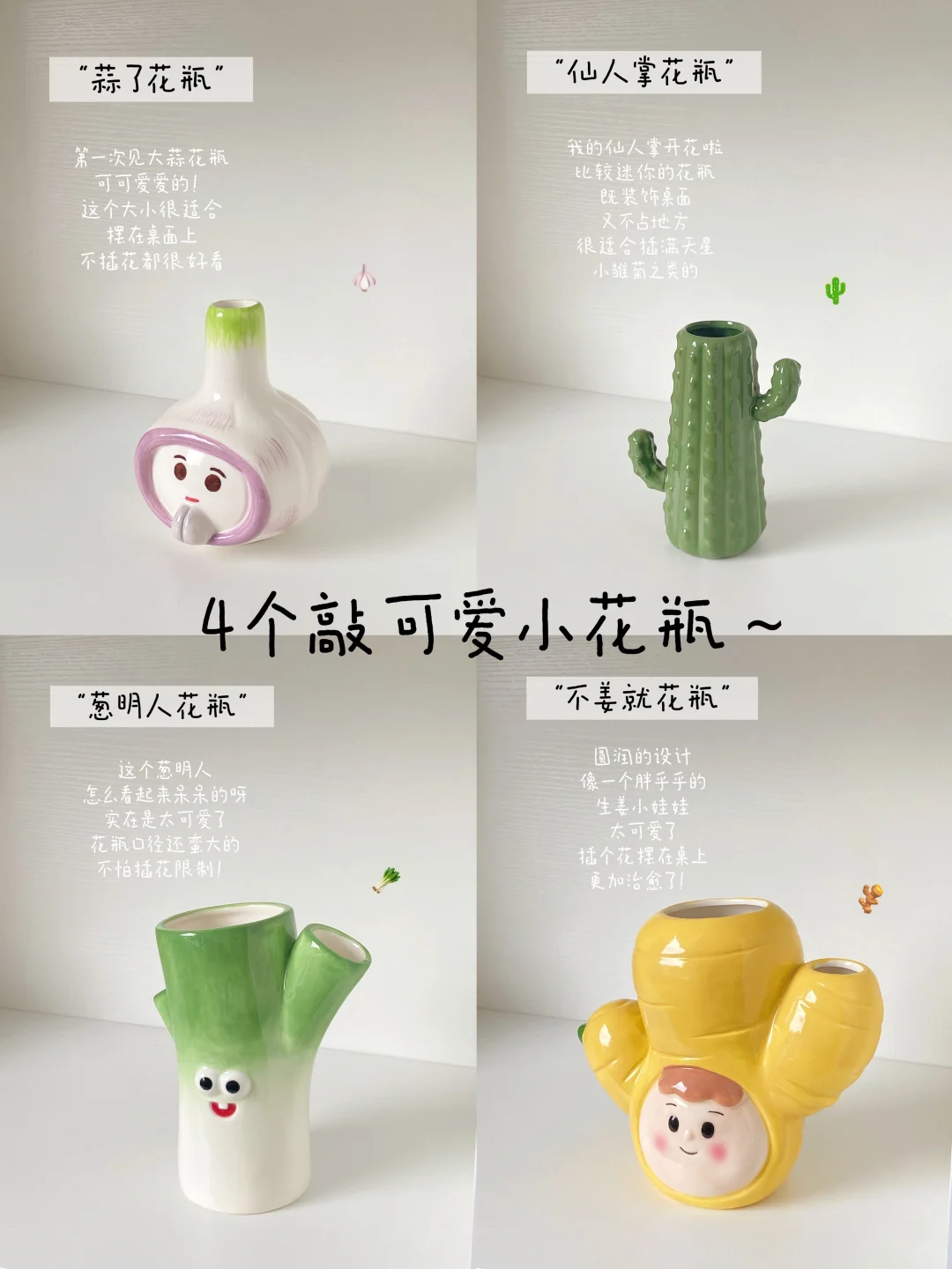 我敢说你也想拥有一个这么可爱的花瓶❗